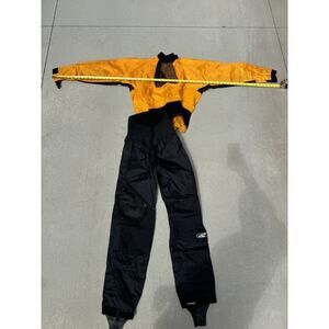 Stohlquist Dry Jacket/pants Set Large-XL Kayak Canoe Paddling Yellow Minor Flaws